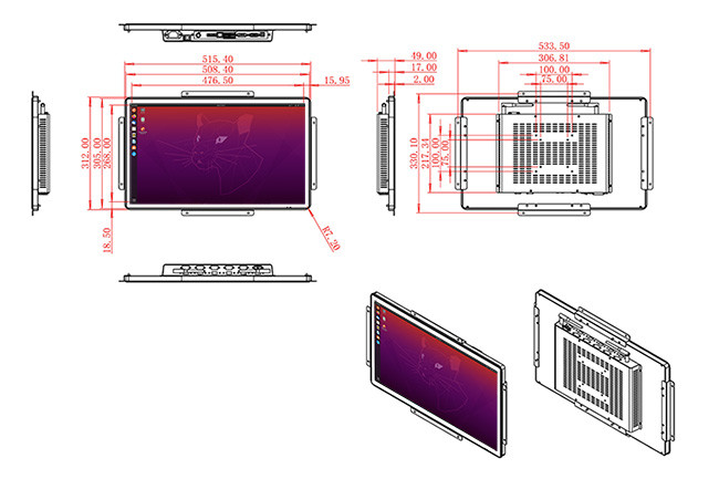 21.5-Inch Linux Digital Display for Traffic Management, Corporate Dashboards, Smart Home Interfaces, and Retail Advertising
