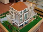 Internal Light Villa House 3D Model 10CM Wood Base Plate 1 / 30 Scale