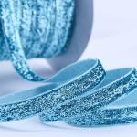 Stretch Velvet Present Wrapping Accessories 1 Inch Glitter Elastic Metallic