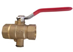 Quality Leakproof Lockable Brass Ball Valve , PTFE Ring Threaded Ball Valve wholesale