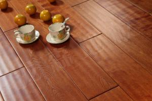Quality handscraped birch solid hardwood flooring, different grades available wholesale