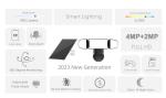 18650 Battery 19200mAh Solar Powered Surveillance Camera With 1500LM Light