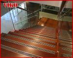 Double Steel Plate Staircase VK46S Tempered GlassLED Light strip, Stringer: 5mm
