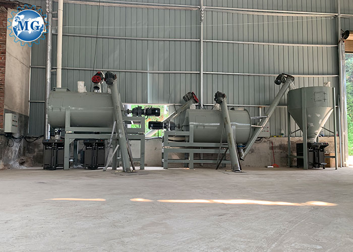 Automatic simple dry mortar plant