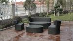 All Weather UV Proof Outdoor Rattan Sofa For Cafe / Beach / Park