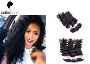 Quality Virgin Double Drawn Hair Extensions Virgin Peruvian Deep Wave Hair Bundles wholesale