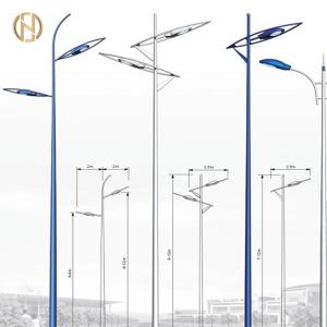 Quality Hot Dip Galvanized solar street light pole 6m 7m 9m 10m 12m Q235 Steel wholesale
