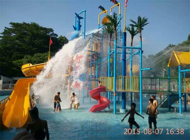 Aqua Park Playground Water Slide Family Fiberglass Big Splash Slide Anti Corrosion