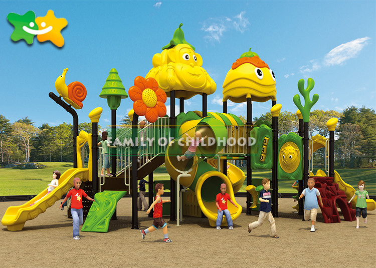 UV Resistance Plastic Garden Slide Commercial Playground Equipment Fantastic Aluminum Connector Parts Anti Skid