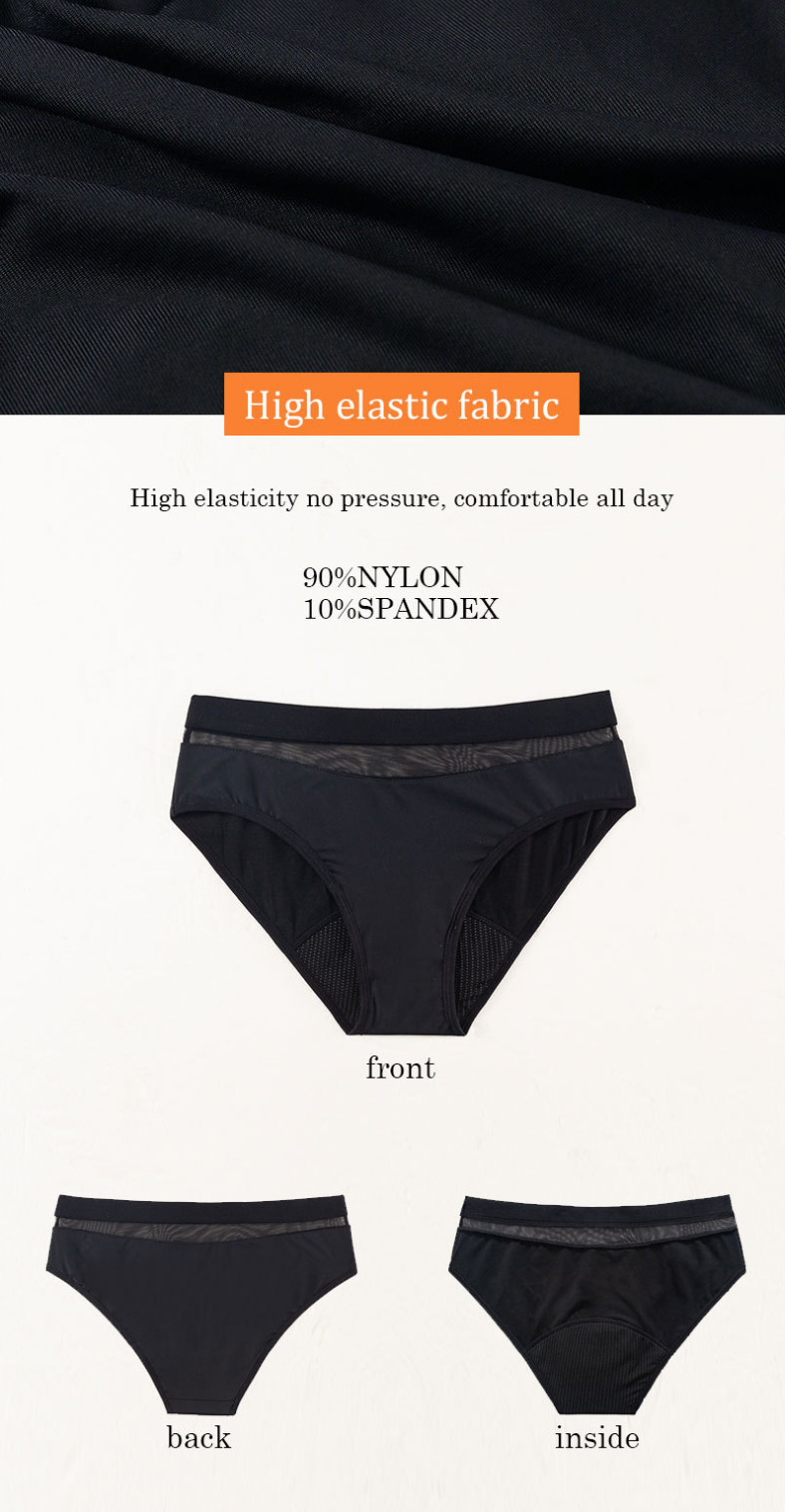 4xl 5xl Absorbent Period Panties Underwear Fabric Cotton Spandex Sexy Lace Mesh