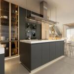 Modern Kitchen Cabinets with Customized Waterproof Wooden Doors in European