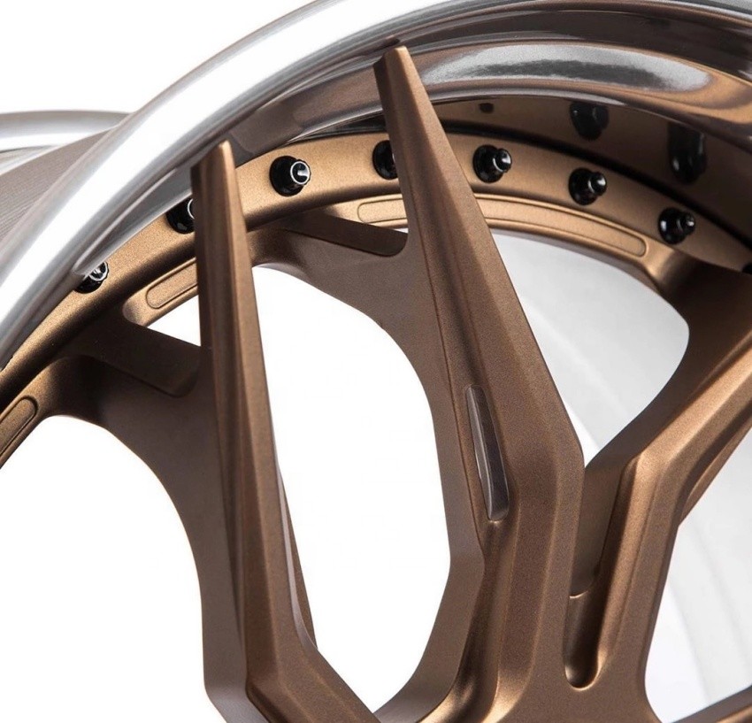 factory direct custom 22 to 24 inch aluminum gold bronze brushed car forged wheels