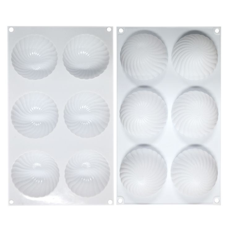 Handmade Decorative Silicone Cake Mold 6 Cavities Custom Logo LFGB Approved