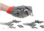 Butcher Stainless Steel Mesh Safety Gloves Flexible Wrist Strap For Home