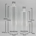 Flat Shoulder 24mm 600ml Plastic Liquor Bottles