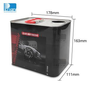 Quality 2.5L Solvent Paint Tin Cans Empty Metal Paint Tins Eco Friendly Recyclable Packaging wholesale