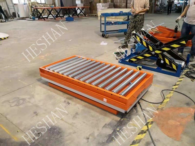 China 2000kg Electric Workshop Assembly Line Rolling Lift Table