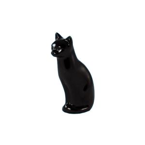 Quality Black Color Cat Shaped Urn , Unique Cat Urns Metal Brass Material American Style wholesale
