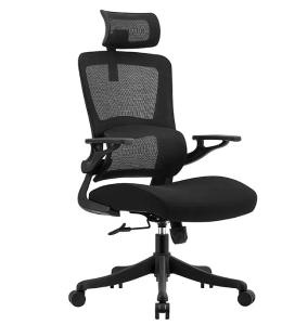 Quality Ergonomic Office Chair With Lumbar Support High Back Executive Black Mesh Swivel Office Chair wholesale