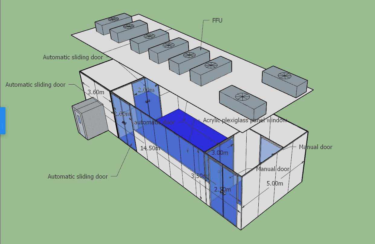 Hospital Prefabricated Modular Clean Room Industrial SUS304 Engineering