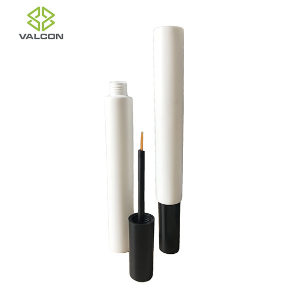 Blank Empty Lip Balm Tubes With Brush Black Cap Customized Printing Logo