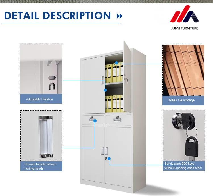 10 Filing Cabinet for Office Metal Cabinet Iron 2 Doors Steel Cupboard File Mesh Cabinet