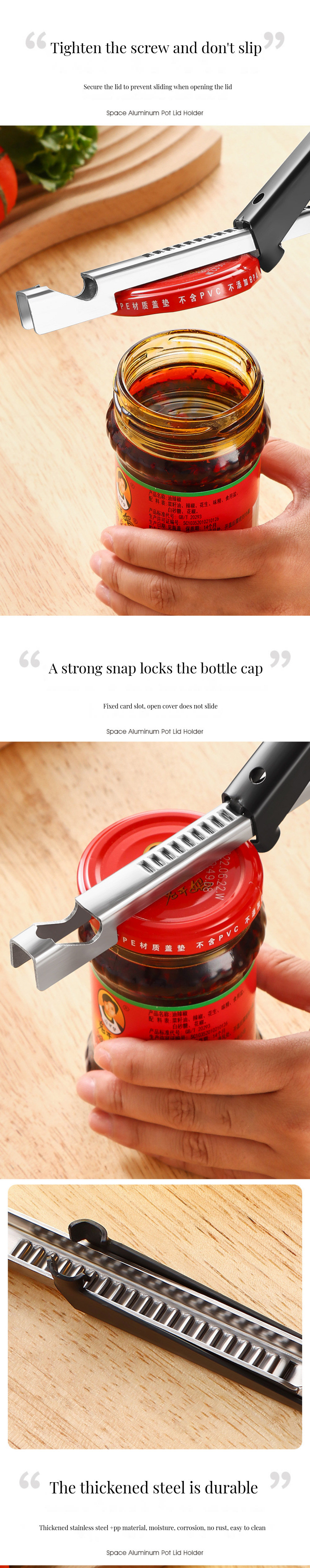 Multifunctional Heavy-Duty Stainless Steel Manual Can Bottle Opener for Stocked Kitchen