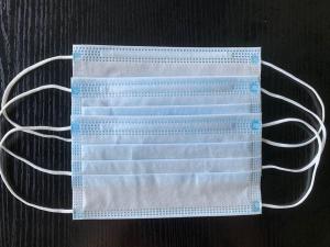 Quality Lightweight Blue Breathable Anti Dust Face Mask Earloop 3 Ply wholesale