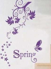 Quality Decorative Designer Personalised Wall Flower Stickers G035 wholesale