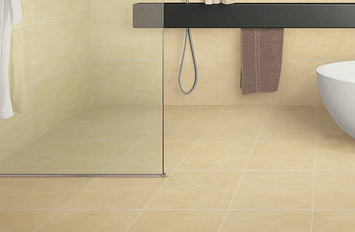 40*80cm Indoor Outdoor Porcelain Tiles Marble Beige Color Wear Resistant