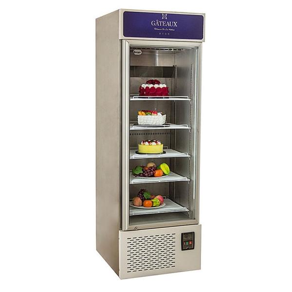 300L Commercial Single Glass Door Beverage Showcase Cooler Upright Display