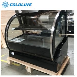Quality 300L Refrigerated Deli Case 110V 60HZ Curved Display Fridge wholesale