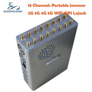 Quality 240VAC 12000mAh Signal Jammer Blocker 2.4G 5.8G Car Remote 18W wholesale