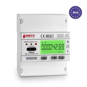 China Single Phase Digital Electricity Smart Programmable Energy Meter 230V 10 100 A MID Approved on sale