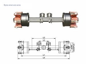 Quality Durable International Truck Parts Non - Driving Axle Spoke Wheel Trailer Axle wholesale