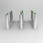 Bi Directional Train Station Turnstile SUS304 Stainless Steel Sliding Turnstile