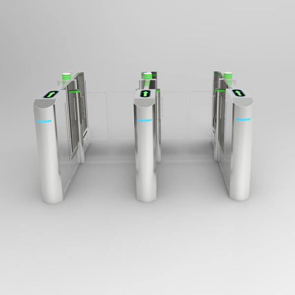 Bi Directional Train Station Turnstile SUS304 Stainless Steel Sliding Turnstile