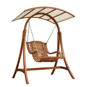 Quality 185cm Height Outdoor Balcony Hanging Chair Curved Solid Wood wholesale
