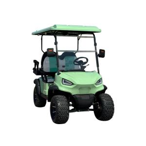 Quality Green Color New 4 Seaters Golf Cart 4 Wheels Certificated 60v 100ah Lead-Acid Battery Minimum turning radius 5000mm wholesale