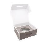 White Cardboard Fedora Hat Shipping Box Luxury Packaging With Ribbon Handle