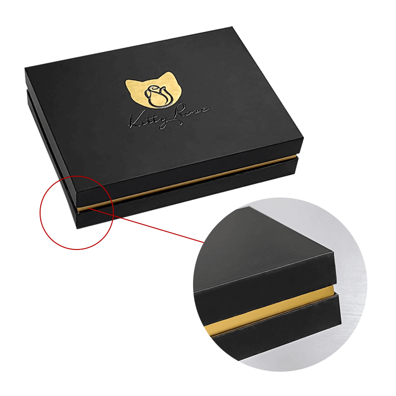 2 Pieces Rigid Paperboard Lid And Base Box With Matt Lamination And Sponge Liner