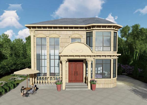 European Classic Villa Light Gauge Steel Truss Prefabricated House Villas 5