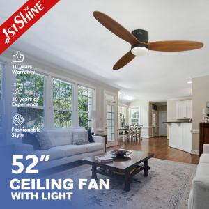 Quality Dimmable 6 Speed 52in LED Ceiling Fan With 3 Solid Wood Blades wholesale