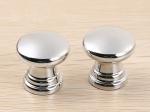 25mm Pearl Silver Plastic Cabinet Knobs Round ISO Certificated For Furniture