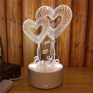 Quality The Interest Cartoon design Acrylic 3D LED Night Light for Gift , OEM Decoration LED Light in many colors wholesale