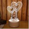 Buy cheap Heart Designs Acrylic 3D LED Night Light for Gift rechargeable and remote from wholesalers