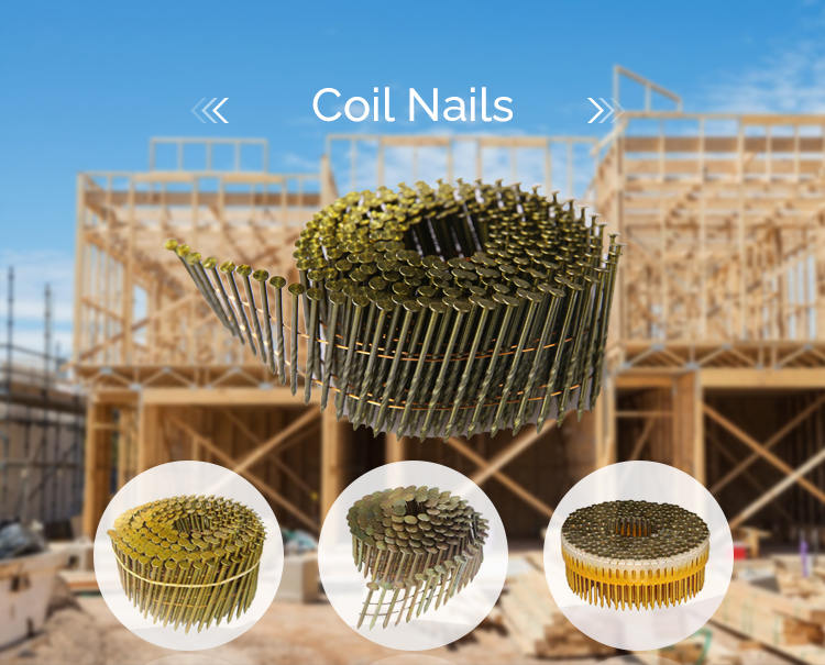 Carbon Steel Coil Framing Siding Nails DIN Standard