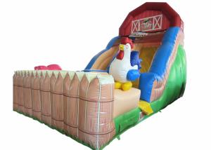 Quality Inflatable the farm themed standard dry slide top inflatable dry commercial slide for children under 15 years wholesale