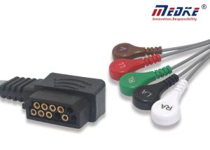 Quality 3.4m AHA 5 Lead ECG Cable For Digitrak XT Holter Recorder wholesale