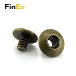 Male and Female Steel Chicago Screws for Leather Decoration in Custom Bronze
